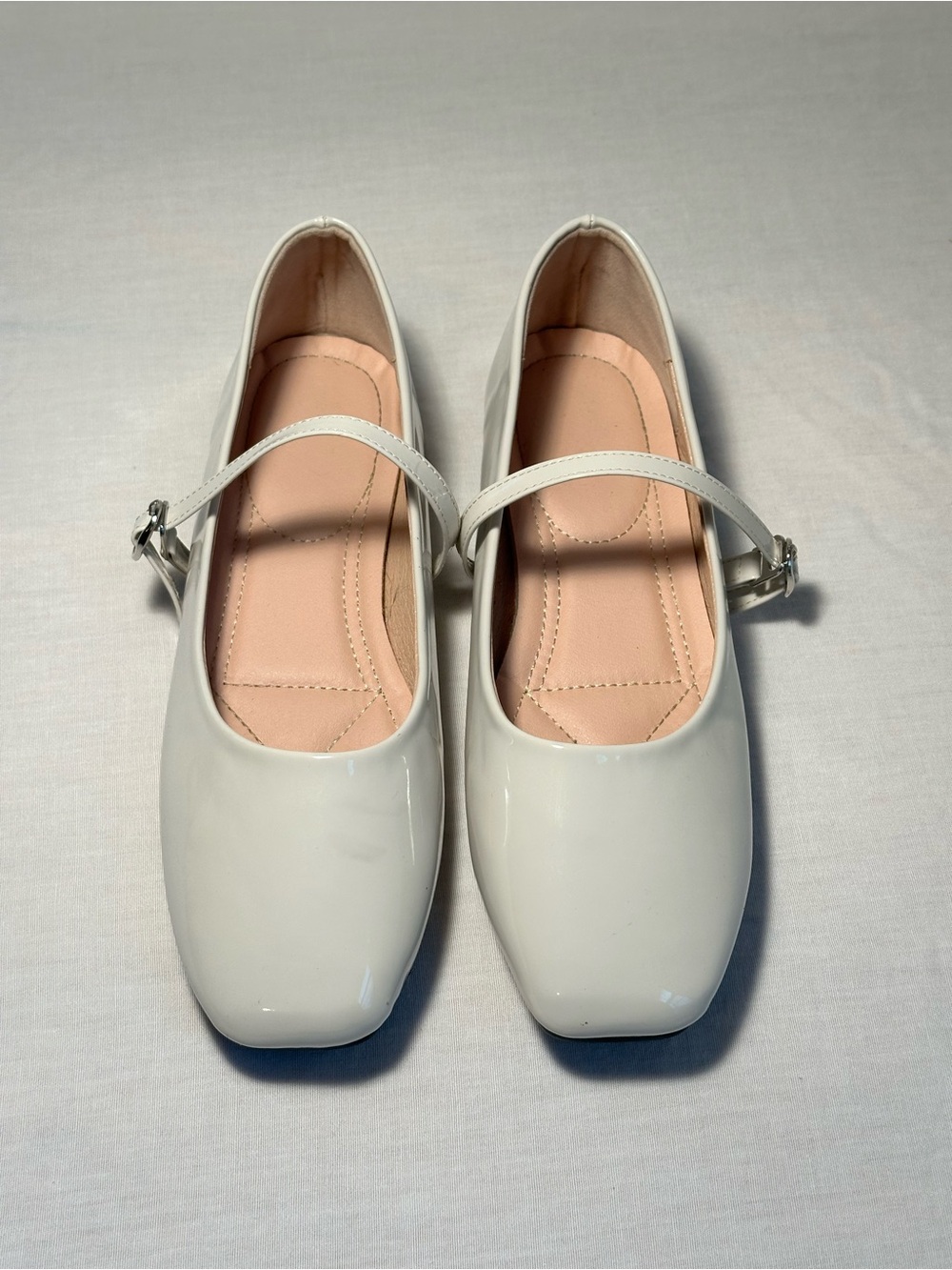 Classic White/Cream Patent Mary Jane Flats
